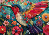 Patchwork Hummingbird Jigsaw Puzzle 1000 Pieces